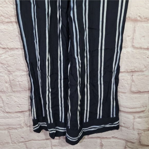 Lulu's Blue Striped High Rise Wide Leg Loose Fitting Pants - Picture 9 of 12